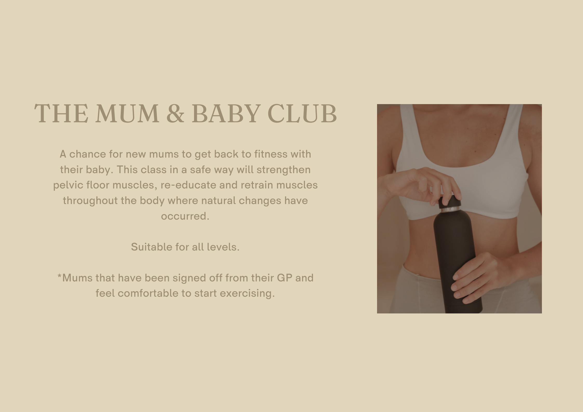 An infographic explaining who the Mum and Baby club is good for.